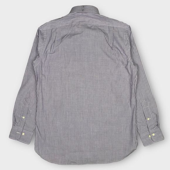 $168 Polo Ralph Lauren Men's 15 32/33 Striped Button Up Long Sleeve Shirt Purple - Picture 9 of 13